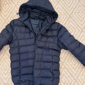 American Tall Men’s Black Puffer Jacket with Hood